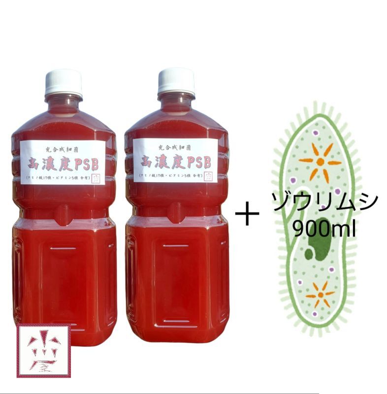 高濃度 PSB 1L×2本 + ゾウリムシ900mL【稚魚の生残率UP】